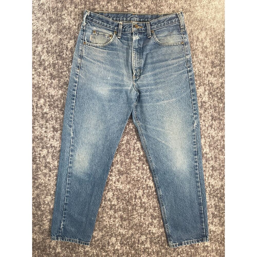 Carhartt Jeans Mens 34x30 (Fits 32x29) Traditional Regular Fit Denim Work Pants